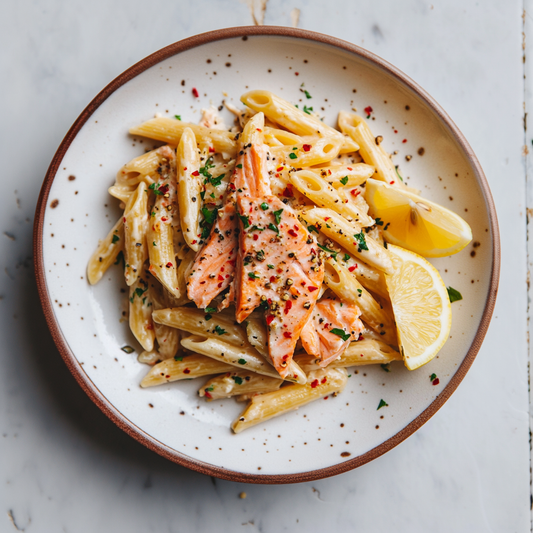 Salmon with fresh Dill Pasta