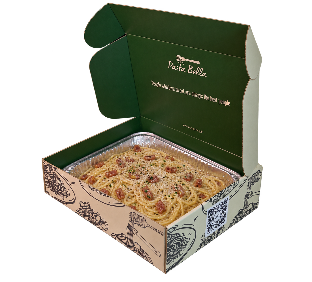 Pasta Carbonara Tray (good for 8-10 Pax)
